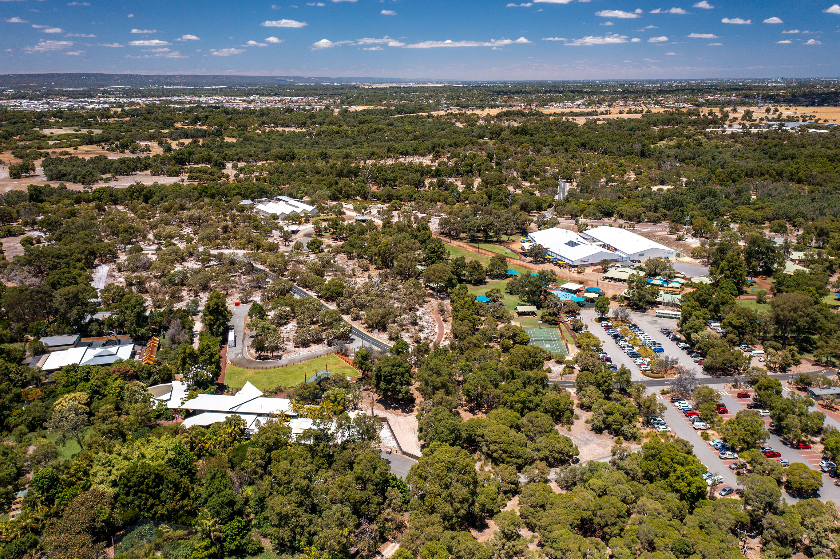 Whiteman Park Village aerial 2025 }}