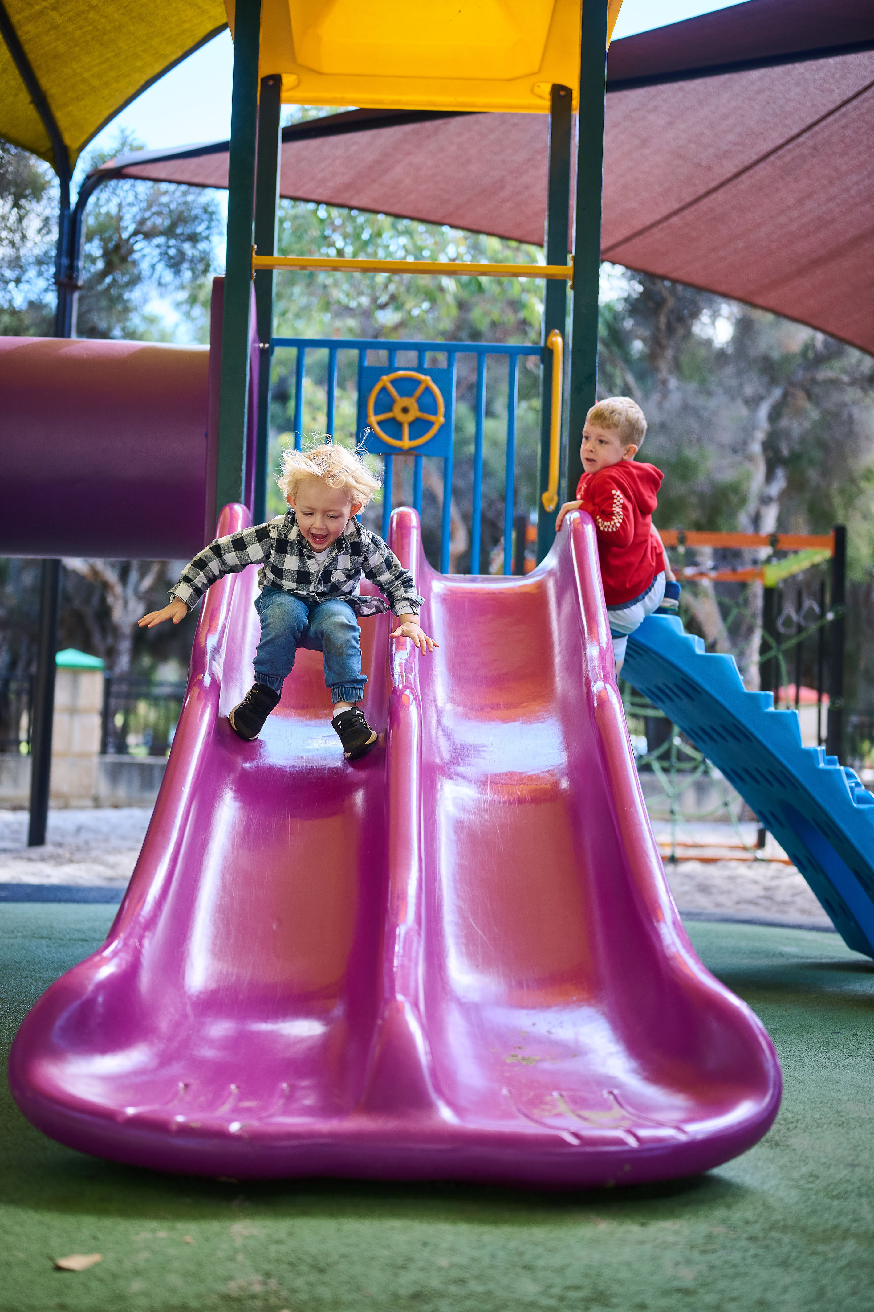 074 WP Playgrounds Village West slide jump }}